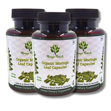 Organic Moringa Capsules 3 Pack - 360 Capsules