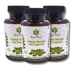 Organic Moringa Capsules 3 Pack - 360 Capsules